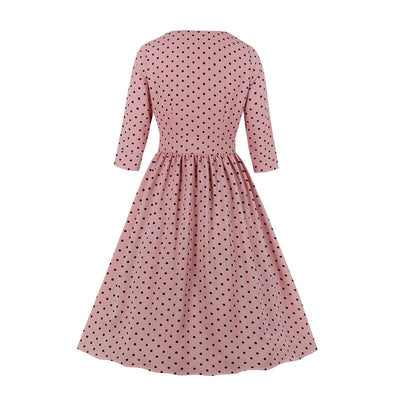 Abito Vintage Anni '50 Con Maniche Lunghe