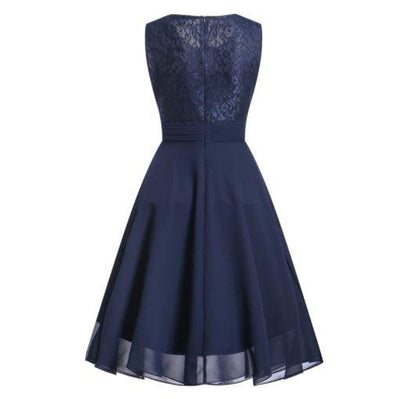 Abito Da Sera Vintage Anni '50 Blu Scuro