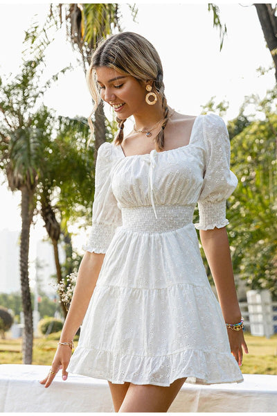 Abito Vintage In Pizzo Sangallo