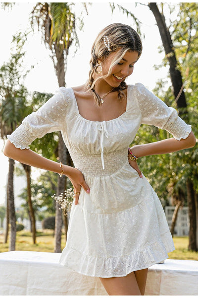 Abito Vintage In Pizzo Sangallo