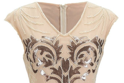 Abito Retrò Vintage Anni '20 Beige