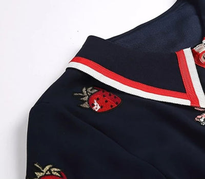 Abito Da Sera Blu Navy Vintage Anni '40