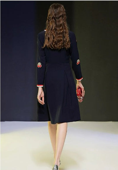 Abito Da Sera Blu Navy Vintage Anni '40