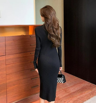 Abito Aderente Nero Vintage Anni '40