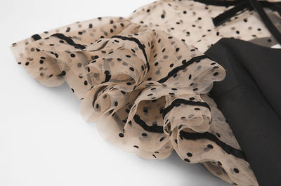 Abito Nero A Vita Alta Vintage Anni '40