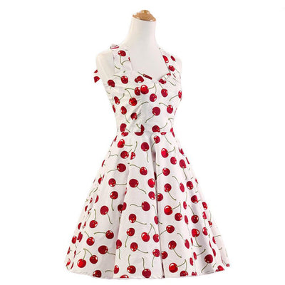 Abito Vintage Anni '50 Color Ciliegia