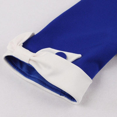 Abito Vintage Autunno Bianco Blu