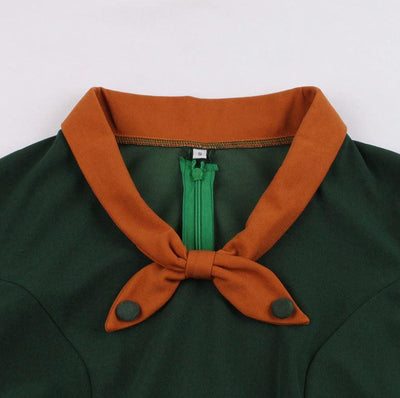 Abito Vintage Autunnale Verde