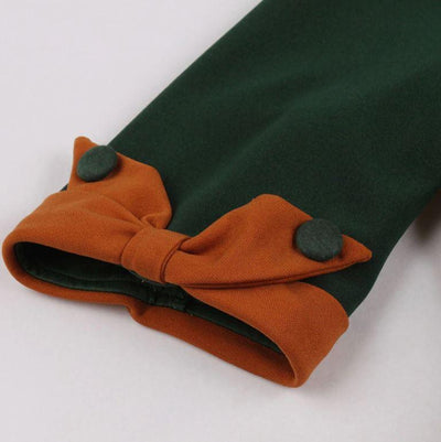 Abito Vintage Autunnale Verde