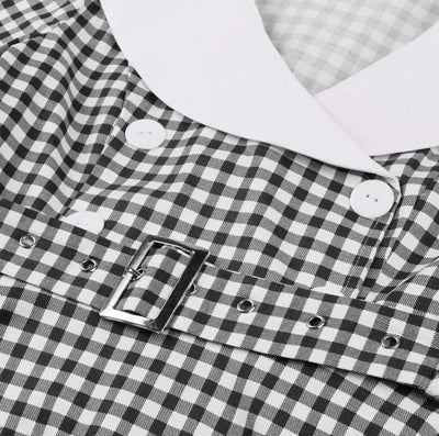 Abito Vintage A Quadri Neri