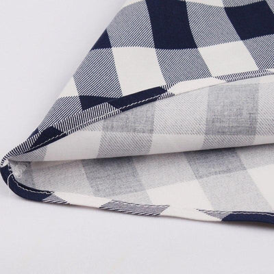 Abito Vintage In Cotone A Quadri