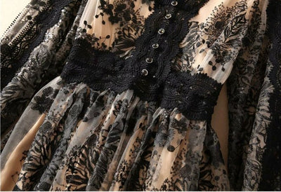 Abito Vintage In Pizzo Bohémien