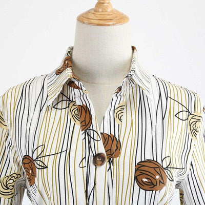 Abito Vintage Disegno Maniche Lunghe