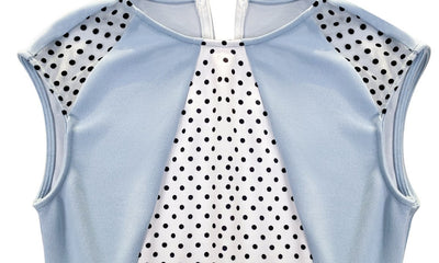 Abito Vintage A Pois Blu Da Donna