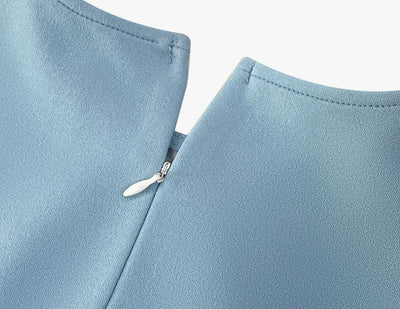 Abito Vintage A Pois Blu Da Donna