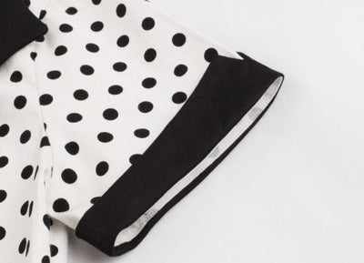 Abito Vintage Swing Taglie Forti Bianco Nero