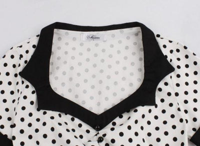 Abito Vintage Swing Taglie Forti Bianco Nero