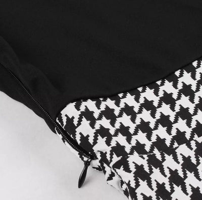 Abito Vintage A Quadri Grigio