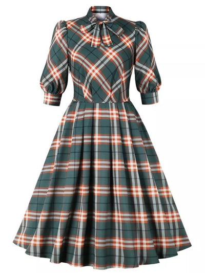 Abito Vintage Invernale A Quadri