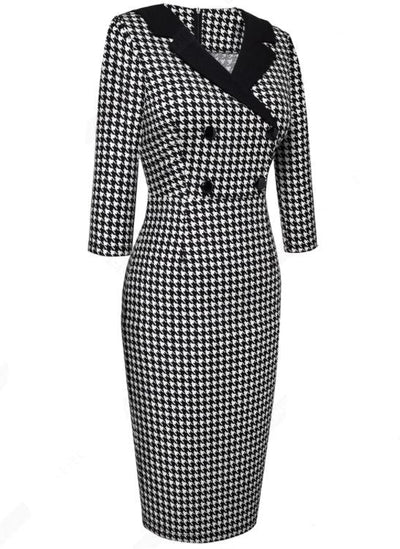 Abito Vintage Invernale In Bianco E Nero