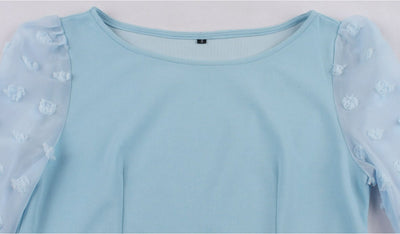 Abito Vintage Lungo Boho Blu