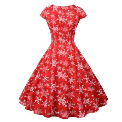 Abito Vintage Natalizio Rosso Taglie Forti