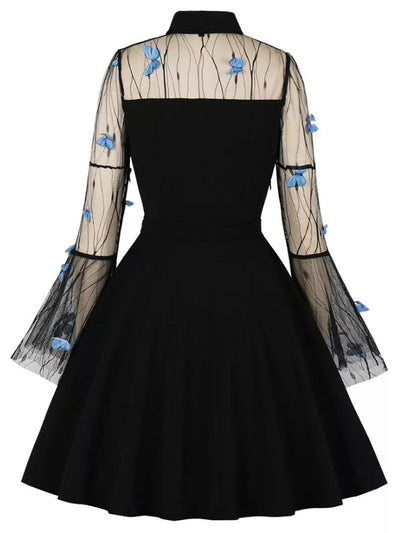 Abito Vintage Con Farfalle Pin Up