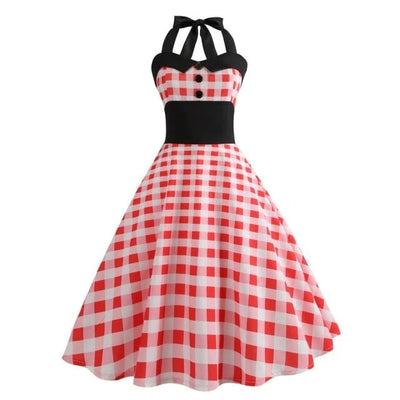 Abito Vintage - Pin-Up A Quadretti Rossi