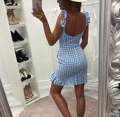 Abito Vintage Da Spiaggia Blu