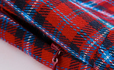 Abito Vintage Scozzese Rosso