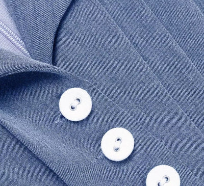 Abito Vintage Plissettato Blu