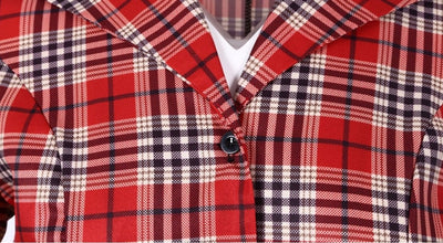 Abito Vintage A Righe Rosse E Nere