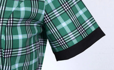 Abito Vintage A Righe Verdi E Nere