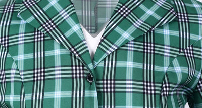 Abito Vintage A Righe Verdi E Nere