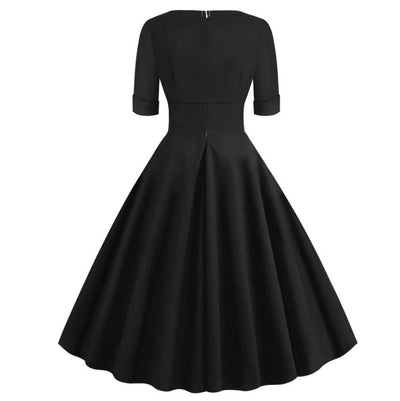 Abito Rockabilly Vintage Anni '50 Nero