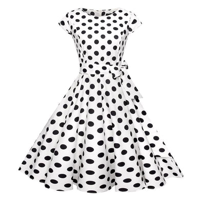 Abito Vintage Romantico Bianco Nero