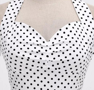 Abito Vintage Pin Up Sexy Bianco