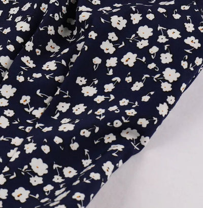 Abito Vintage Blu Scuro A Vita Alta