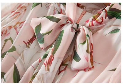 Abito Vintage Lungo Rosa Cipria