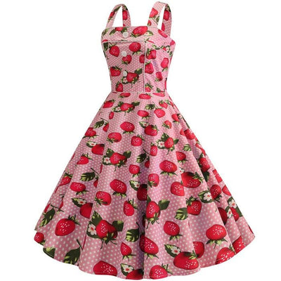 Abito Rosa Fragola Vintage 1950