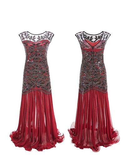 Abito Flapper Vintage Anni '20 Rosso