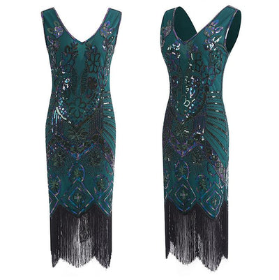 Abito Vintage Anni '20 Parigi Verde