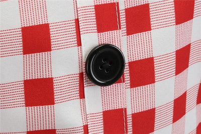 Abito Vintage Rosso E Bianco