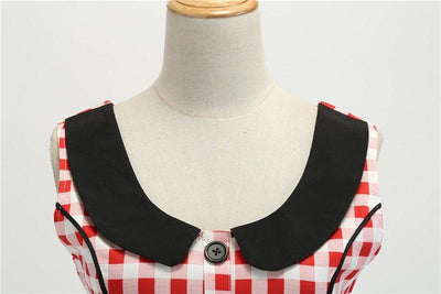 Abito Vintage Rosso E Bianco