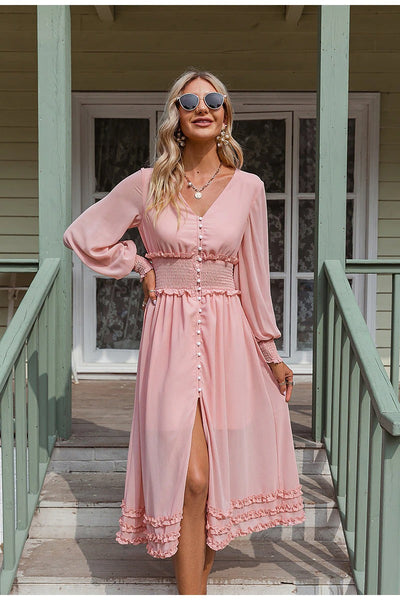 Abito Lungo In Chiffon Vintage