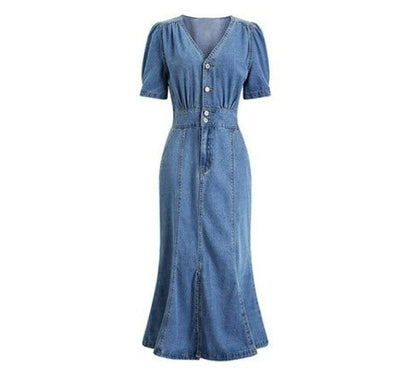 Abito Vintage Anni '40 Blu