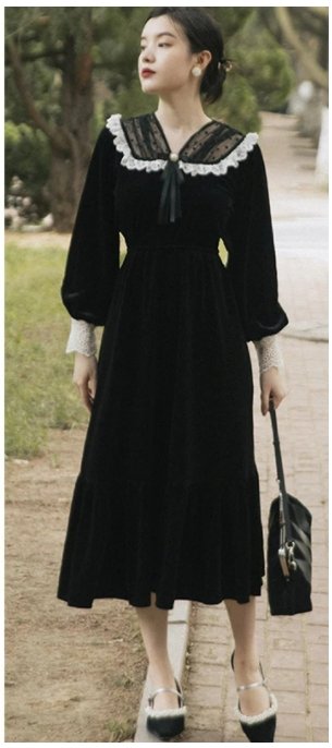 Abito Vintage Anni '40 Nero