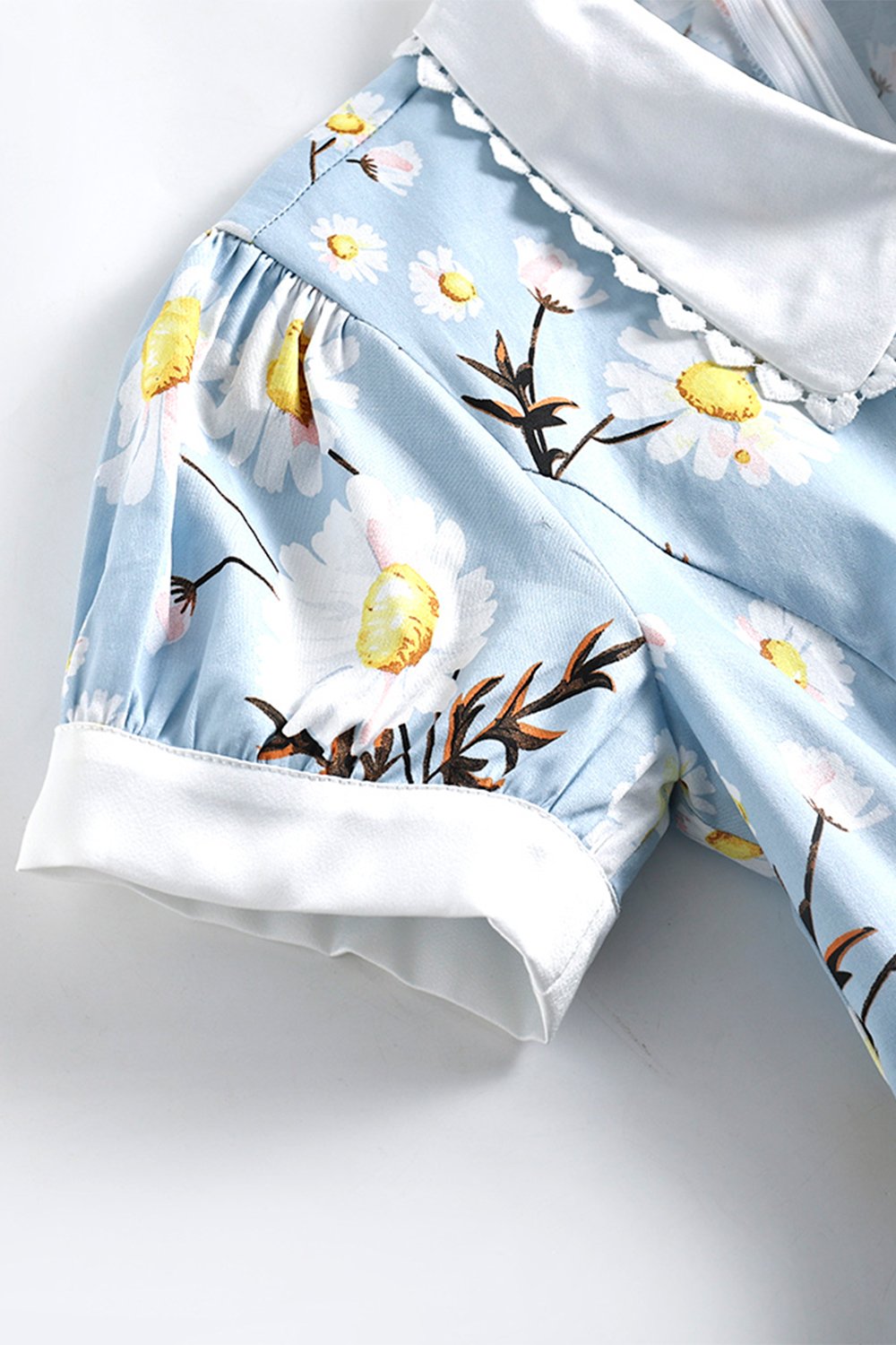 Abito Con Stampa Blu Estiva Anni '50