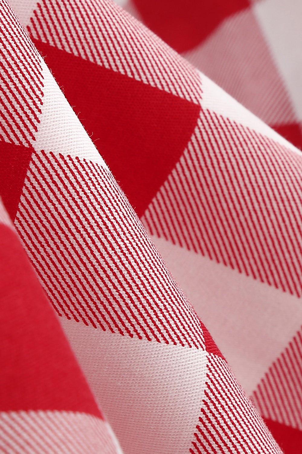 Abito Svasato Scozzese Rosso Vintage Anni '50