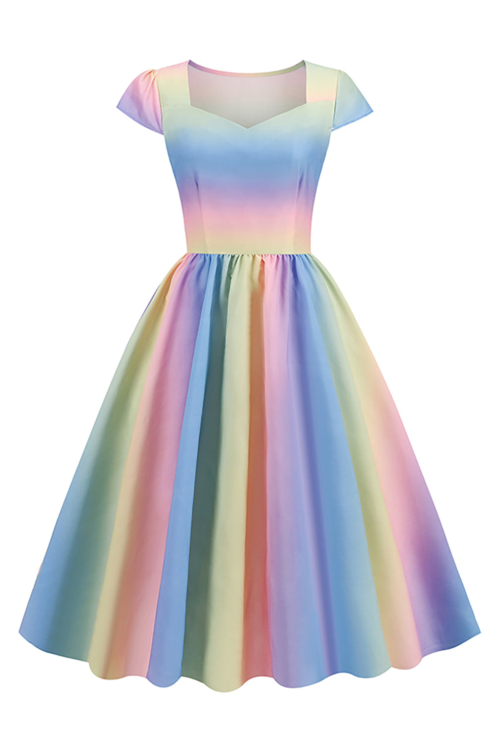 Abito Arcobaleno Stile Vintage Anni '50